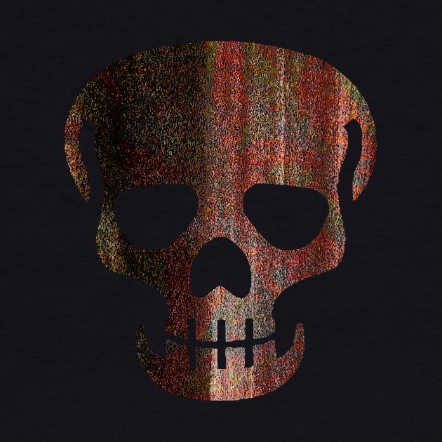 Skull Figure with Abstract Texture (bellevenue) by The Glass Pixel